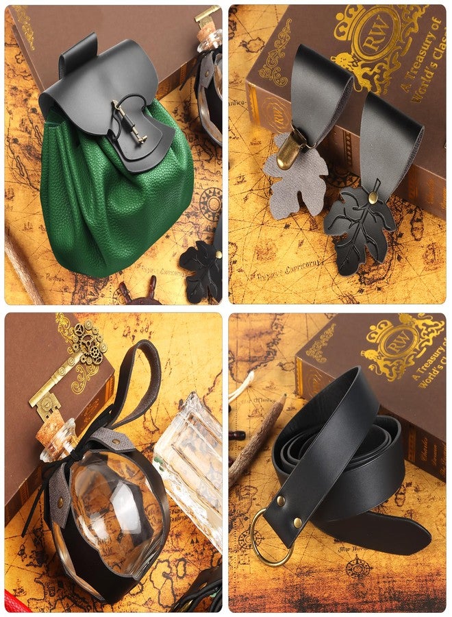 JBKN Renaissance Accessories Medieval Viking Belt Pouch Potion Bottle Bag Leather Skirt Hikes for Halloween Festival Cosplay - Image 4
